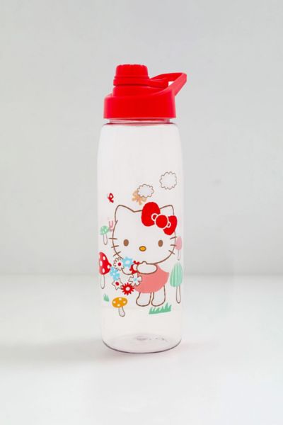 Toynk Sanrio Hello Kitty 28oz Water Bottle In Mushrooms At Urban Outfitters In Red