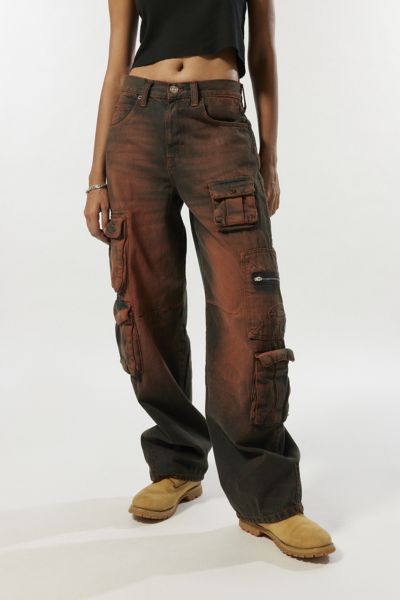 Bdg Logan Extreme Cargo Pocket Baggy Boyfriend Jean In Brown, Women's At Urban Outfitters