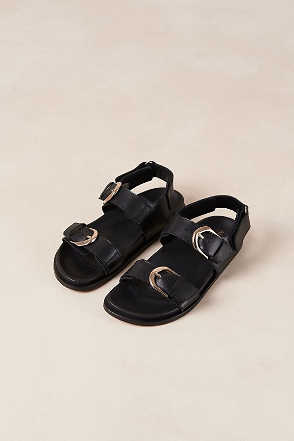 Alohas Leone Black Leather Sandals