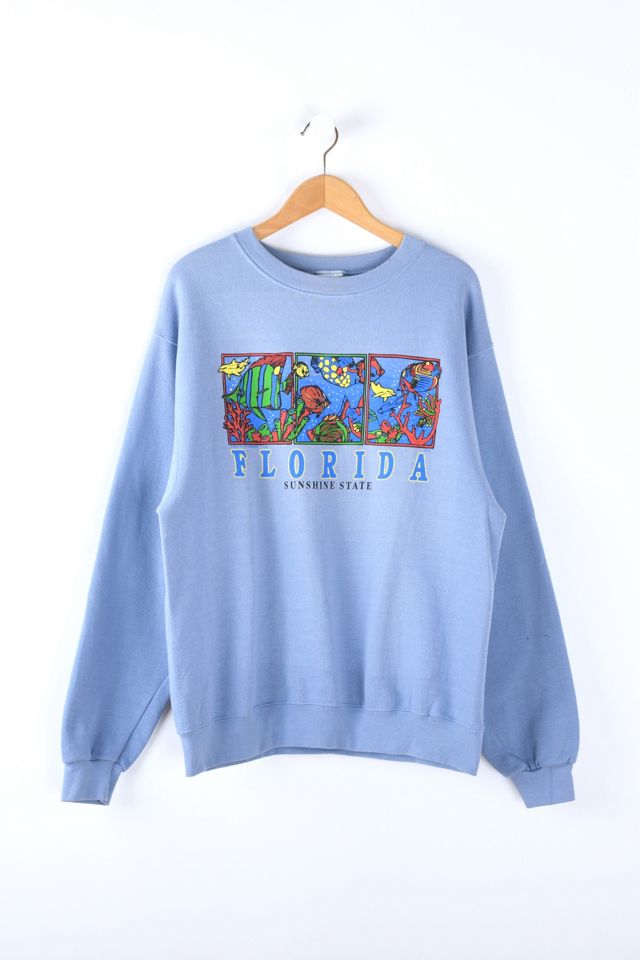 Vintage 90s Florida Slate-Blue Sweatshirt | Urban Outfitters