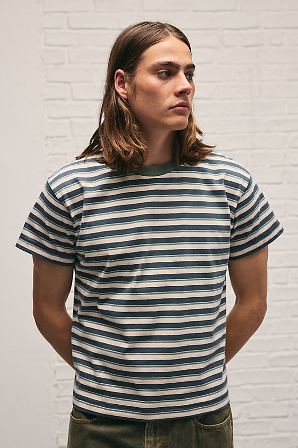 Shop Bdg Bonfire Tee In Navy, Men's At Urban Outfitters