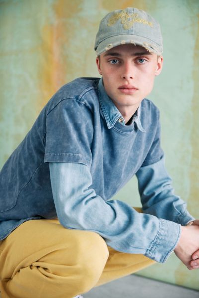 Bdg Bonfire Tee In Pale Blue, Men's At Urban Outfitters