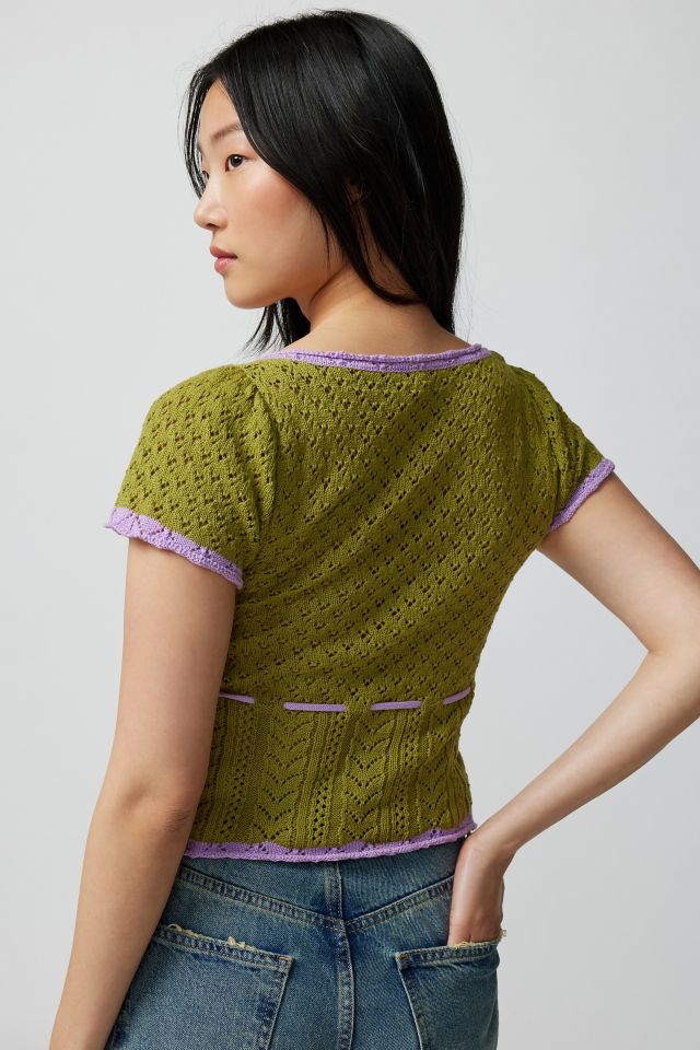 UO Gabriella Babydoll Flyaway Sweater #4