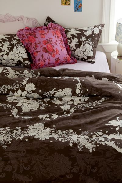 Shop Urban Outfitters Cherub Toile Duvet Cover In Black At