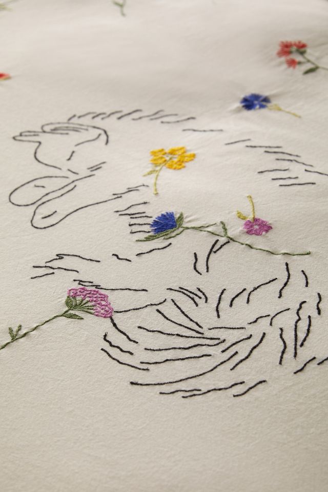 Sleepy Cats Embroidered Duvet Cover