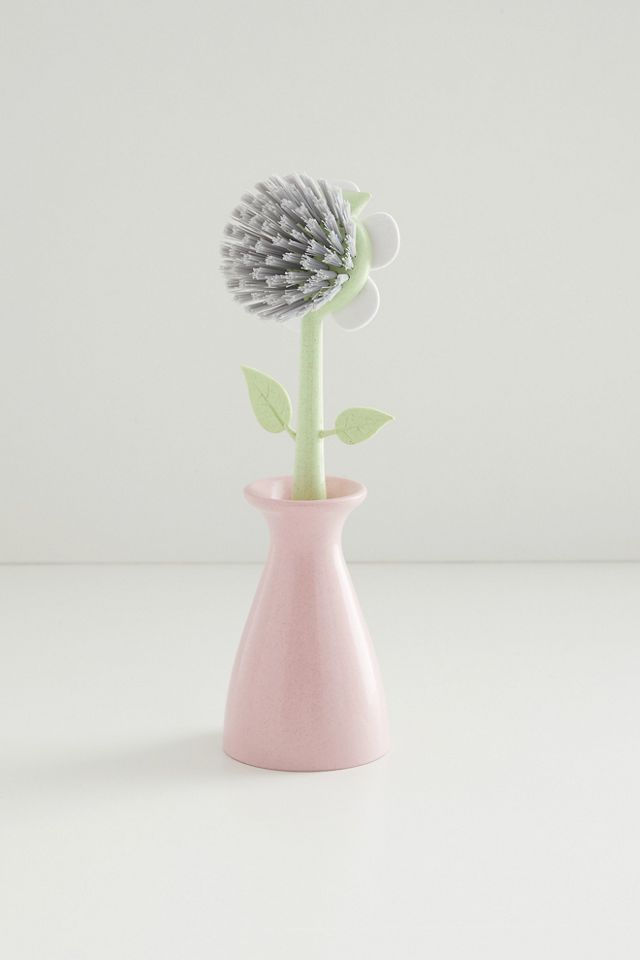 Daisy Dish Brush & Vase Set #2