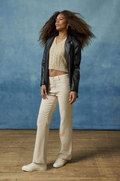 Bdg Jamie Corduroy Bootcut Pant In Ivory, Women's At Urban Outfitters