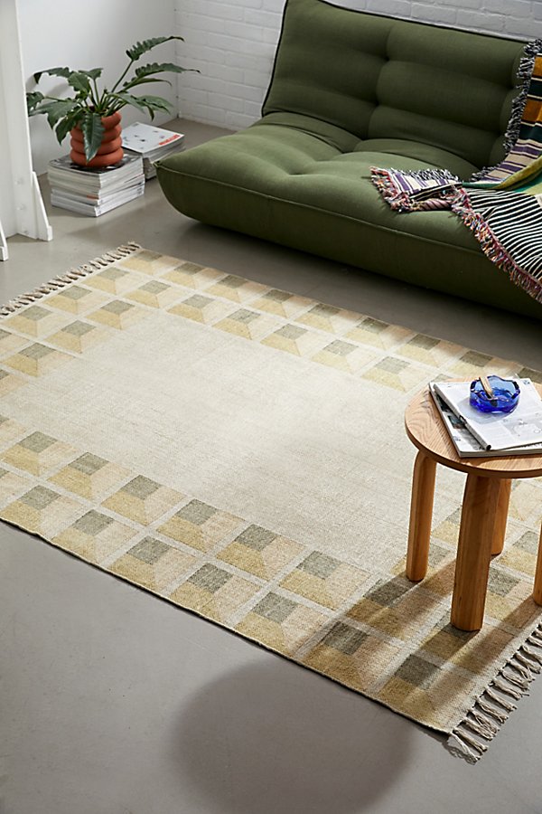 Urban Outfitters Matteo Geo Brushed Rug In Natural At  In Neutral