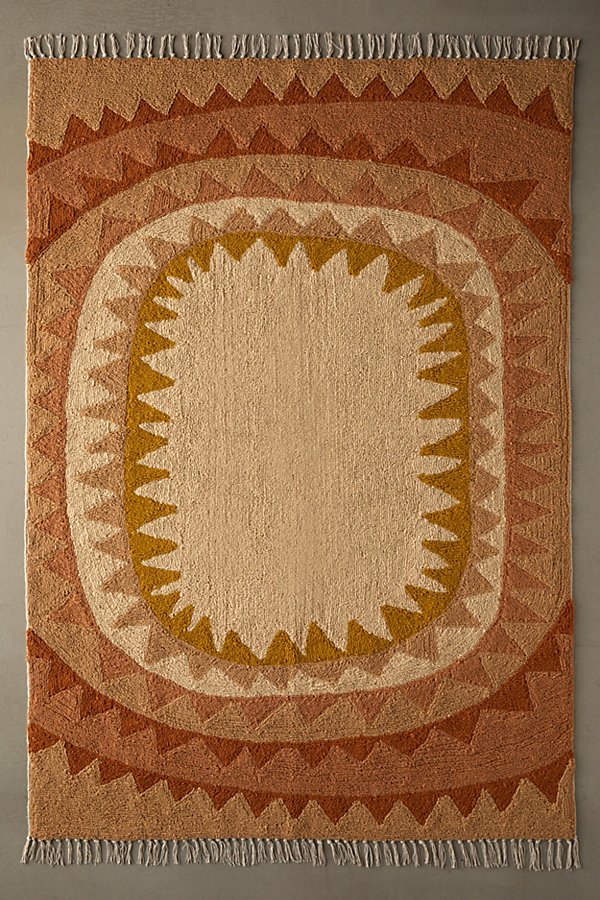 Shop Urban Outfitters Sun Tufted Rug In Brown At