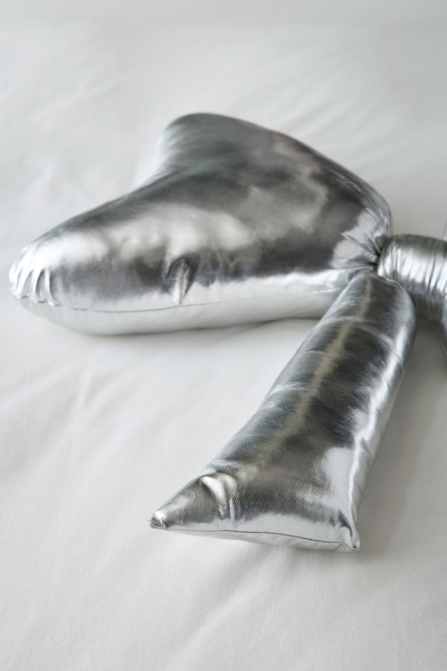 Big Bow Silky Satin Throw Pillow #2
