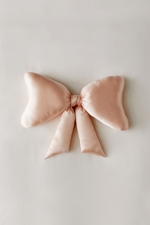 Big Bow Satin Throw Pillow #2