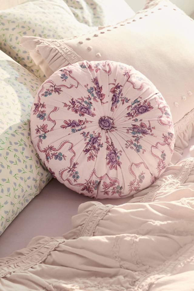 Pink round throw clearance pillows