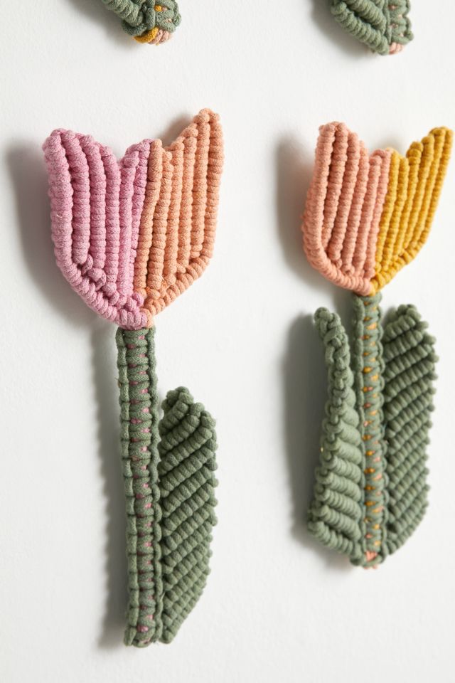 Macrame Tulip Wall Hanging Set #3