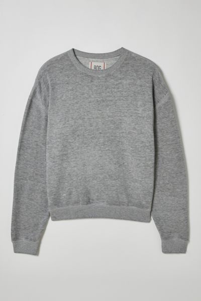 Bdg Bonfire Burnout Crew Neck Sweatshirt In Grey At Urban Outfitters