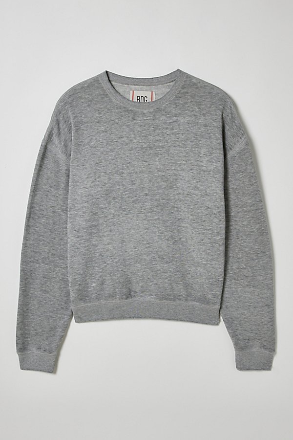 Bdg Bonfire Burnout Crew Neck Sweatshirt In Grey At Urban Outfitters