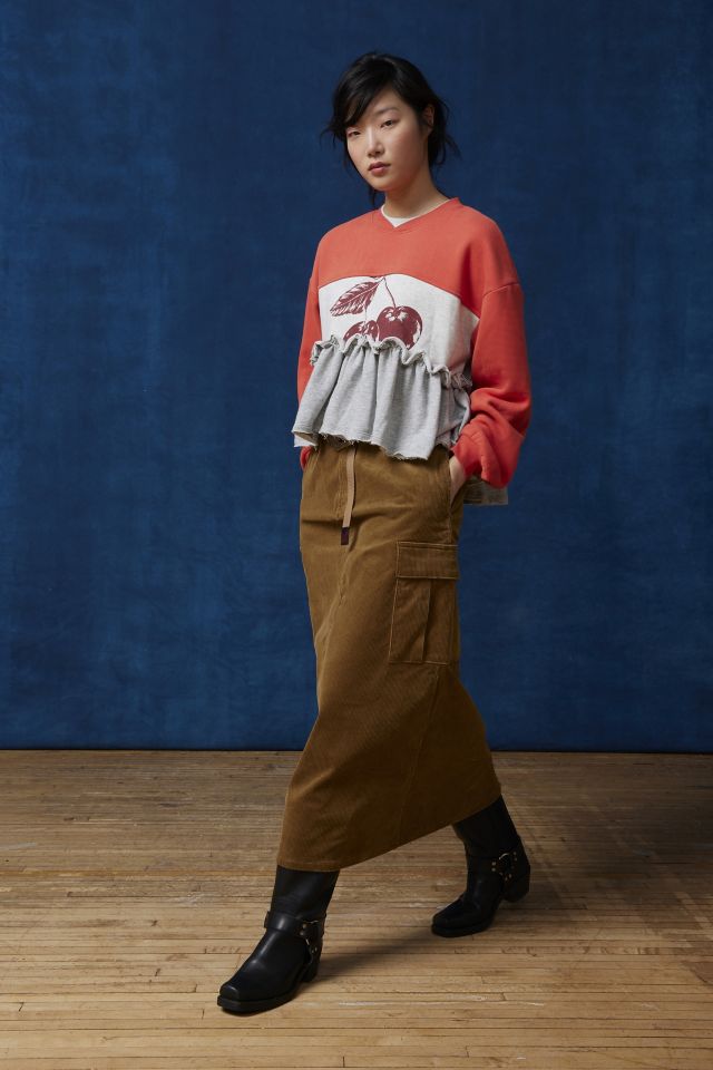 BDG Cherry Ruffle Pullover Sweatshirt #3