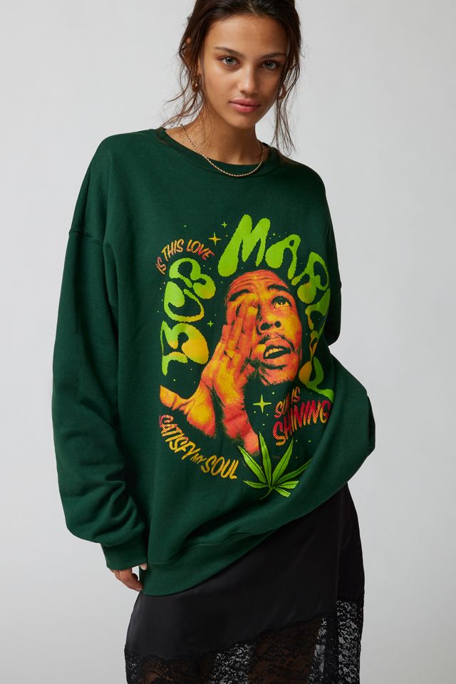 Bob Marley Oversized Crew Neck Sweatshirt | Urban Outfitters