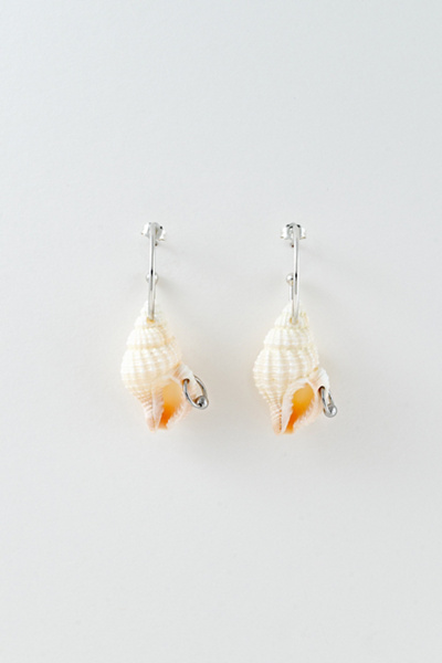 Soft Blonde Pierced Dimple Shell Earrings | Urban Outfitters