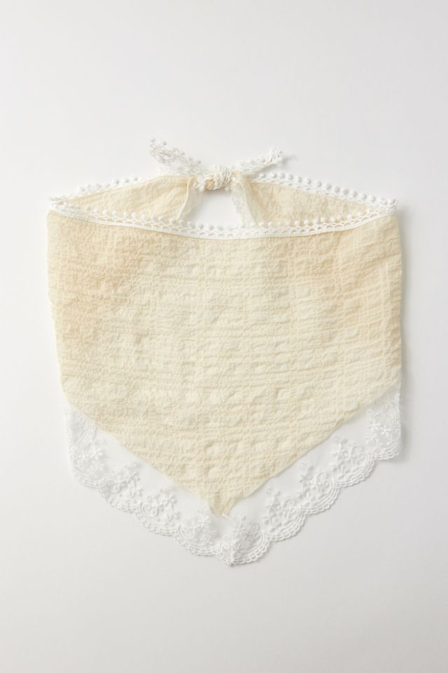 Lace Trim Headscarf #1