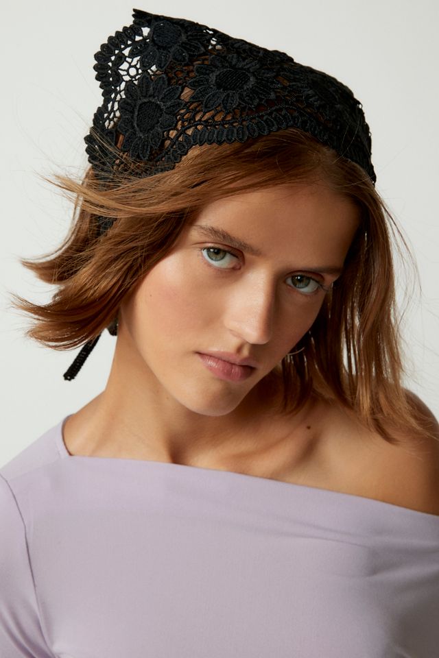 Floral Crochet Headscarf Urban Outfitters