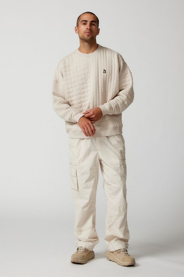 Magnlens Farrow Quilted Jacquard Oversized Crew Neck Sweatshirt
