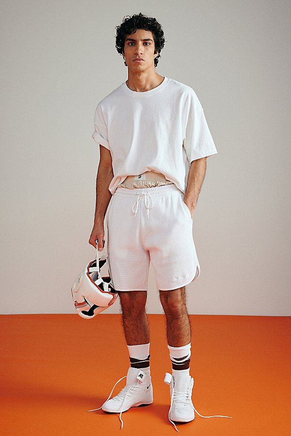 Standard Cloth Thermal Athletic Short In White, Men's At Urban Outfitters
