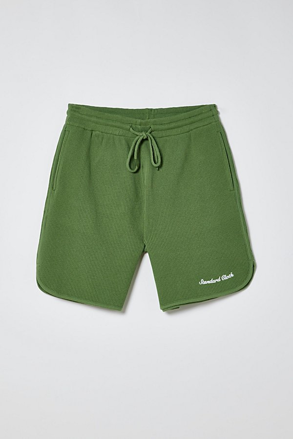 Standard Cloth Thermal Waffle Athletic Short In Green, Men's At Urban Outfitters