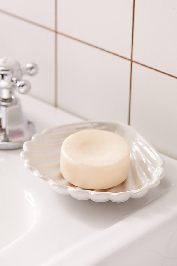 Shop Urban Outfitters Shell Soap Dish In Ivory At