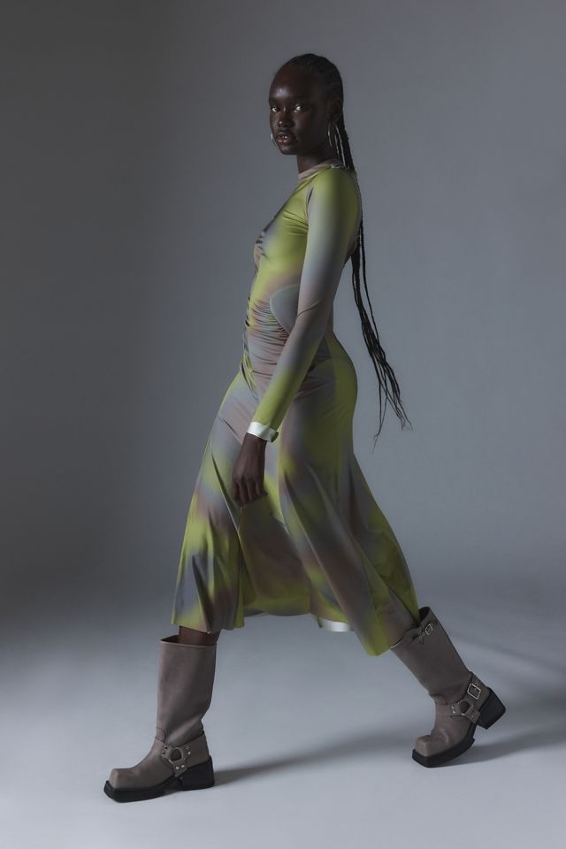 Silence + Noise Tiffany Lace-Up Midi Dress | Urban Outfitters