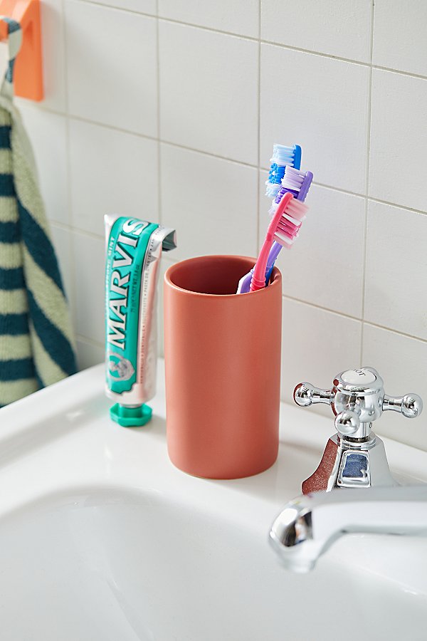 Urban Outfitters Jay Toothbrush Holder In Rust At  In Red
