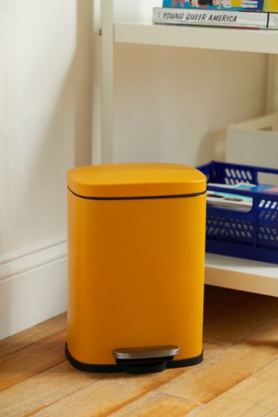 Urban Outfitters Jay Rectangle Waste Bin In Yellow At
