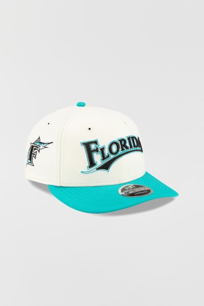New Era Felt X Florida Marlins Butterfly Fitted Hat In White, Men's At Urban Outfitters In Blue