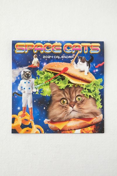 Space Cats 2024 Wall Calendar Urban Outfitters   87085072 095 B