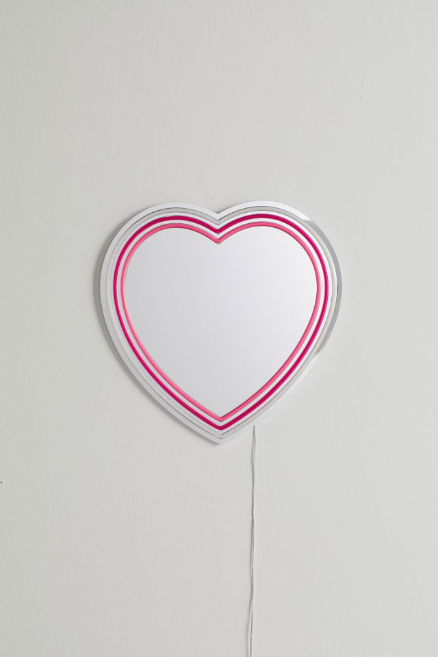 Heart LED Wall Mirror #1