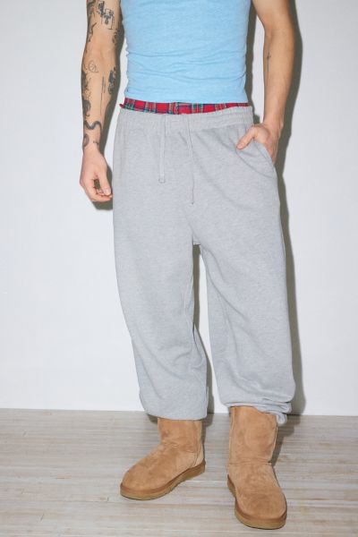 Bdg Bonfire Straight Leg Lounge Sweatpant In Light Grey, Men's At Urban Outfitters