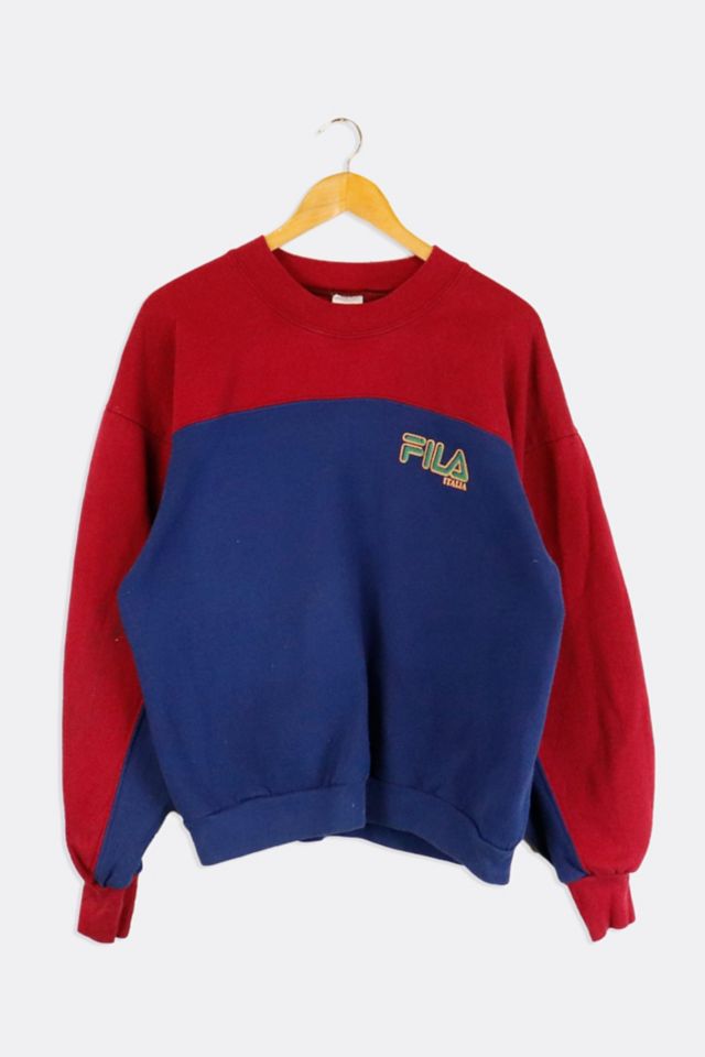 Vintage Fila Italia Color Block Sweatshirt Urban Outfitters