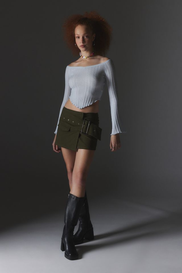 Silence + Noise Tatianna Off-The-Shoulder Ribbed Sweater #2