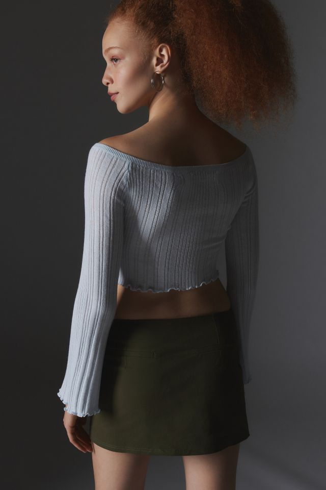 Silence + Noise Tatianna Off-The-Shoulder Ribbed Sweater #3