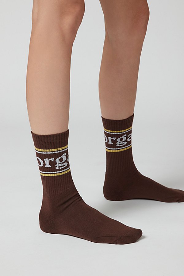 Carne Bollente Feet Orgasm Crew Sock In Brown, Women's At Urban Outfitters