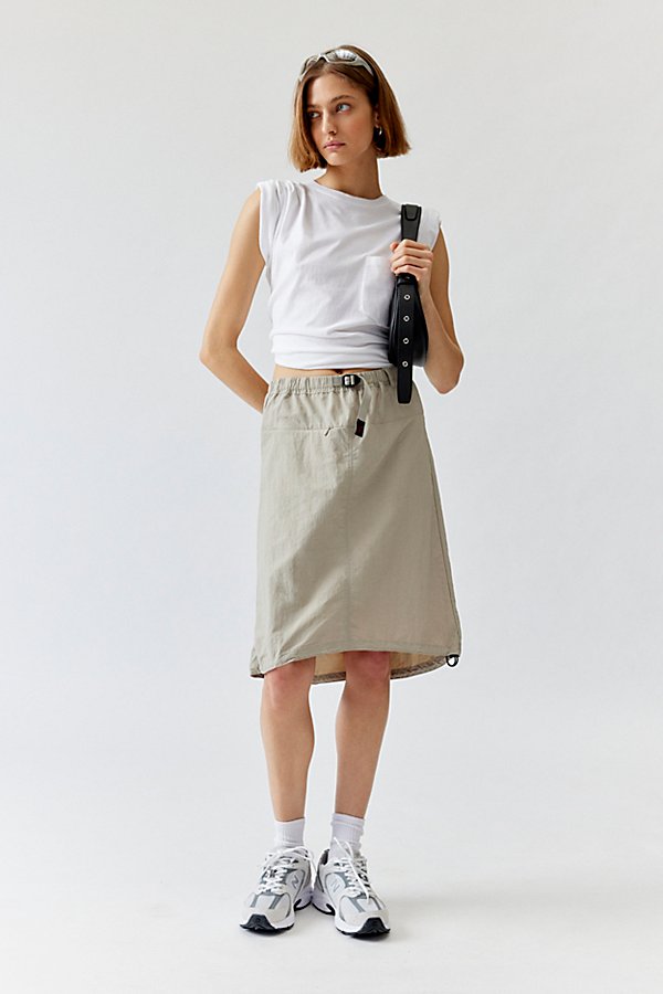Gramicci Nylon Packable Midi Skirt In Tan At Urban Outfitters