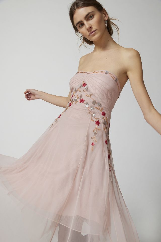 Strapless 2024 overlay dress