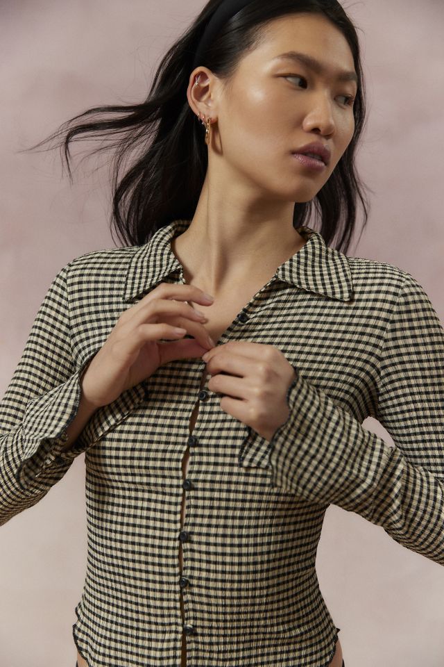 Kimchi Blue Your Roommates Crinkle Button-Down Top #2
