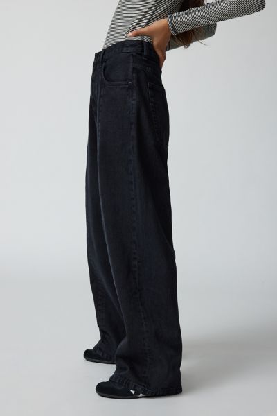 Neon Denim Leroy Wide-Leg Jean - Washed Black