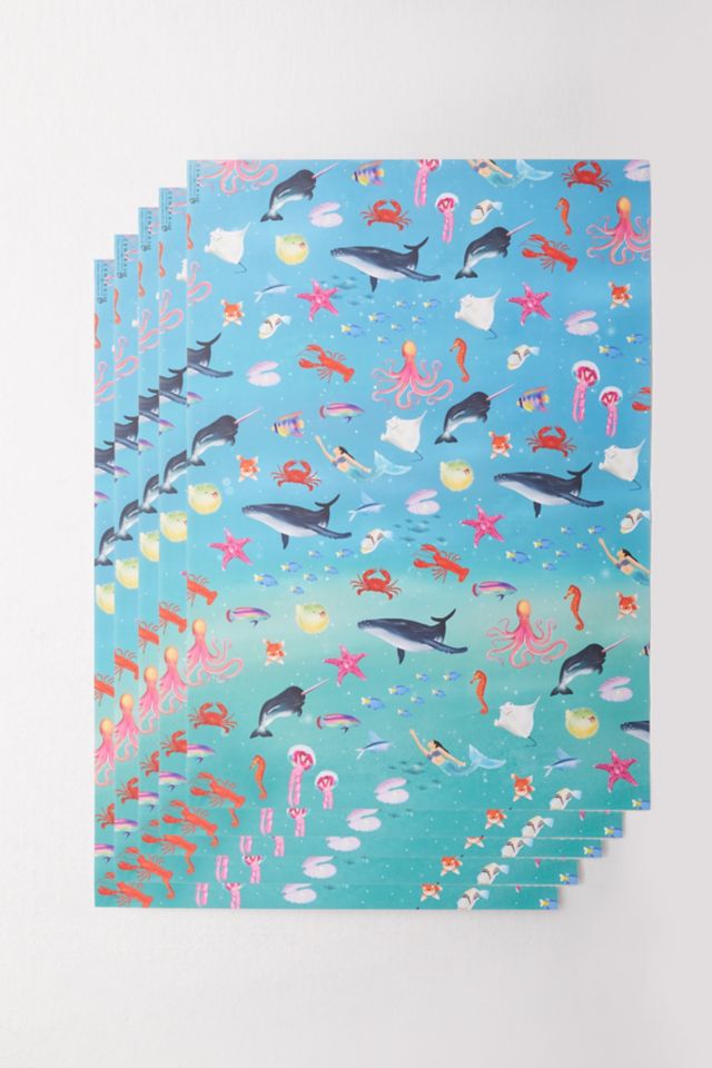 Under the Sea Birthday Personalized Wrapping Paper, Ocean Beach Party -  Graphic Spaces