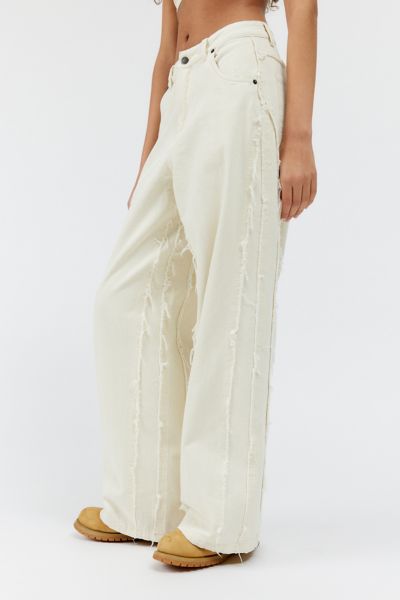 Honor The Gift Distressed Wide-Leg Pant