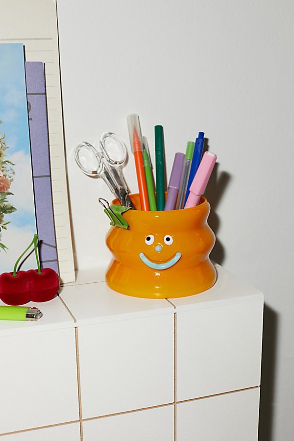 Shop Urban Outfitters Goofy Face Planter In Orange At