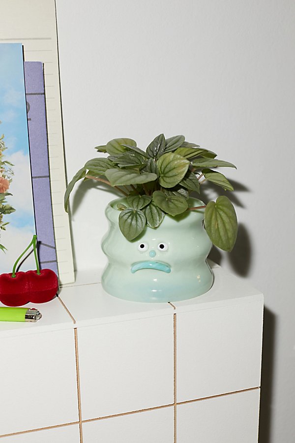 Shop Urban Outfitters Goofy Face Planter In Mint At