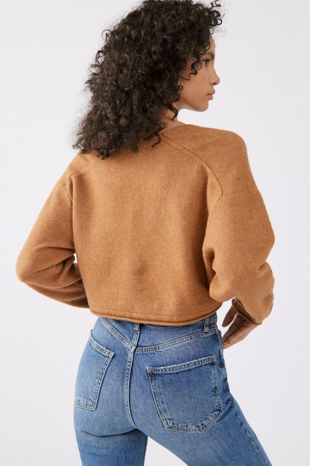 BDG Valeria Cropped V-Neck Sweater