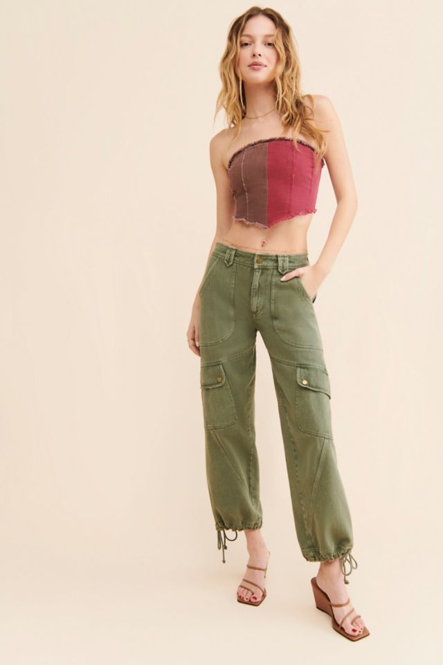 UO Leah Denim Bustier Top #3
