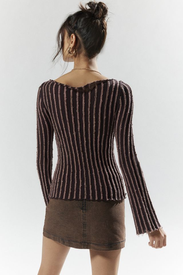 Silence + Noise Reagan Textured Boat Neck Sweater #3